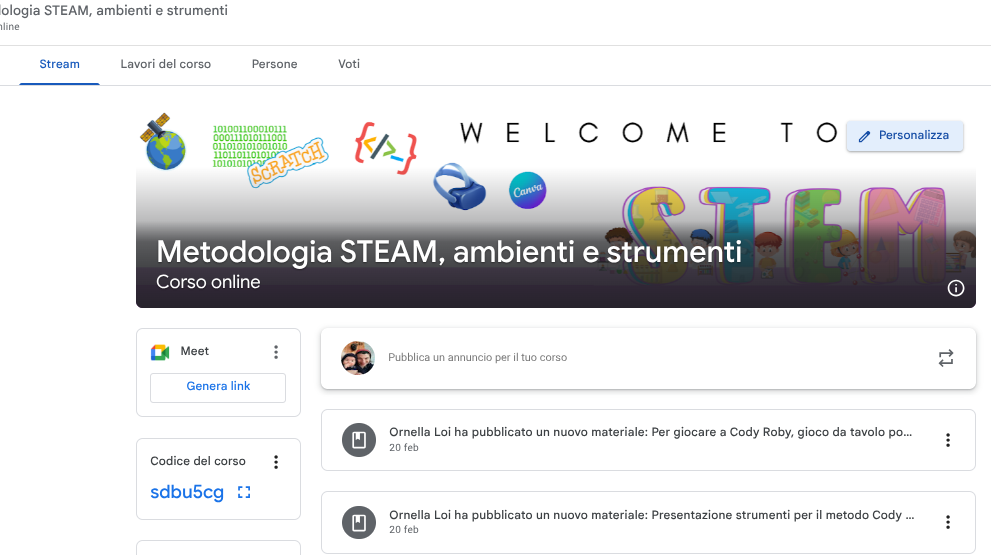 Metodologia STEM, ambienti e strumenti. Corso online.