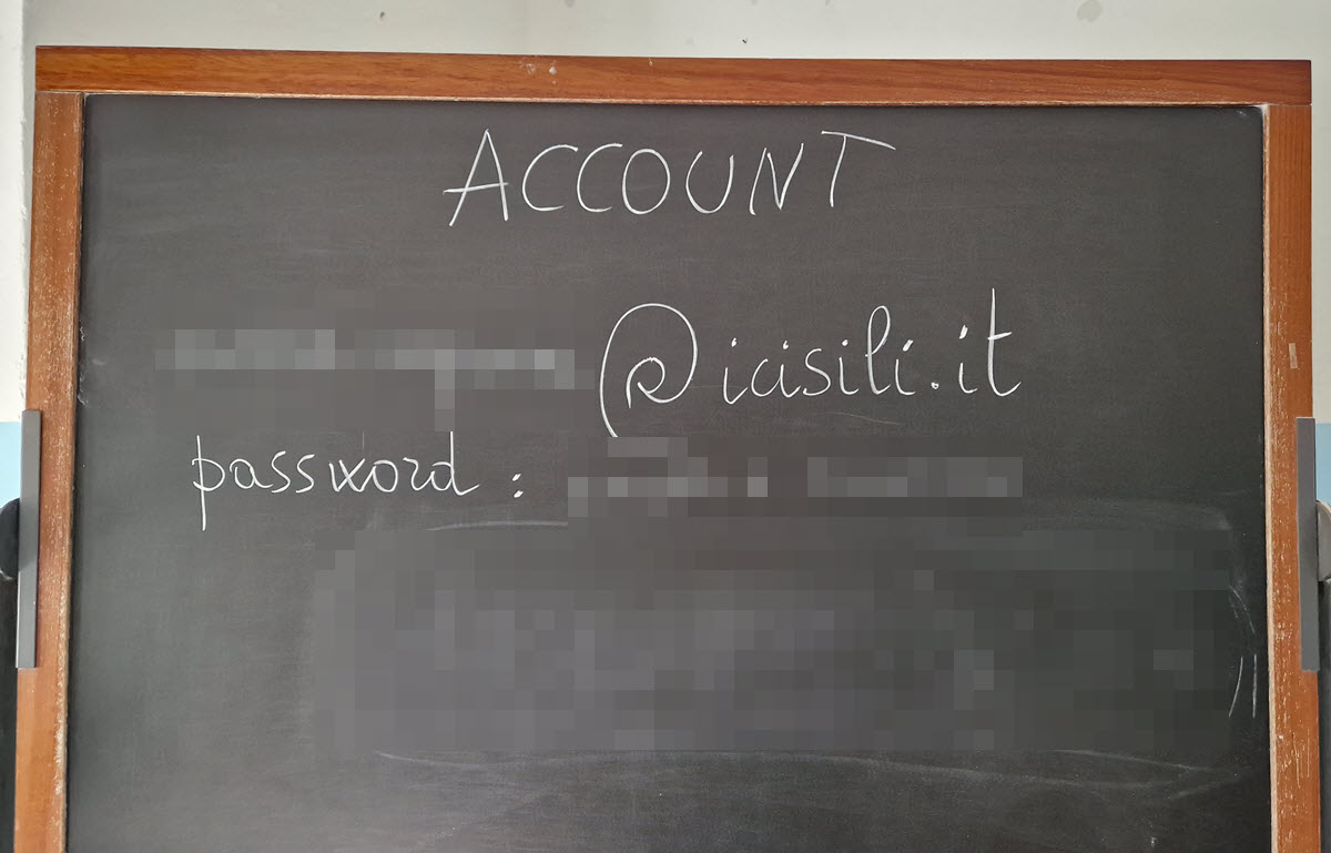 Accediamo con il nostro account personale